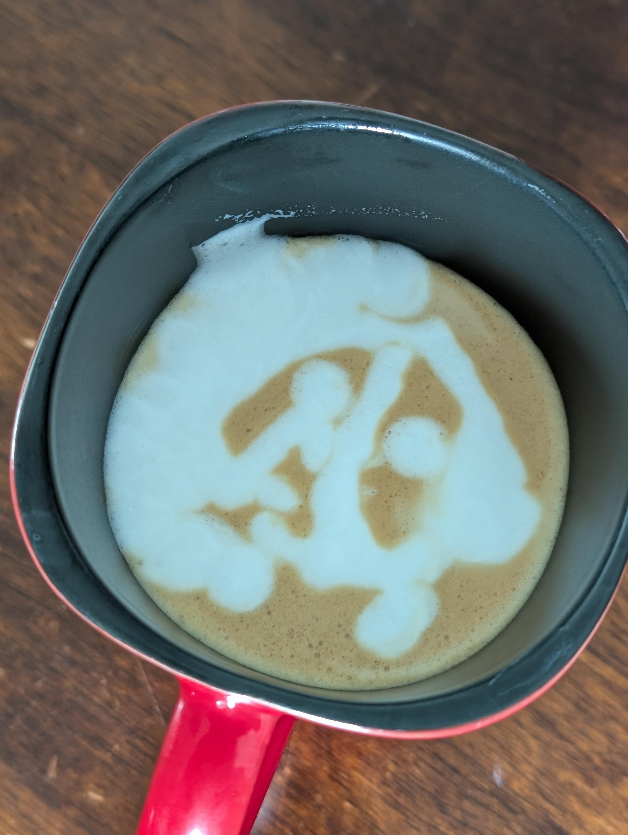 Intentionally failed latte art