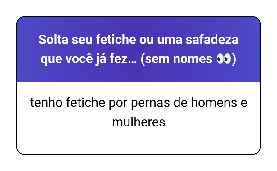 tenho fetiche por pernas de homens e mulheres